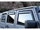 EGR In-Channel Window Visors; Front and Rear; Matte Black (07-18 Jeep Wrangler JK 4-Door)