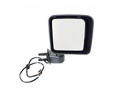 Replacement Powered Heated Side Door Mirror with Two Connectors; Passenger Side (14-18 Jeep Wrangler JK)