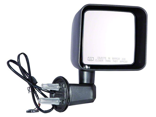 Replacement Powered Heated Side Door Mirror; Passenger Side (15-18 Jeep Wrangler JK)
