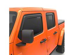 EGR In-Channel Window Visors; Front and Rear; Dark Smoke (18-24 Jeep Wrangler JL 4-Door)