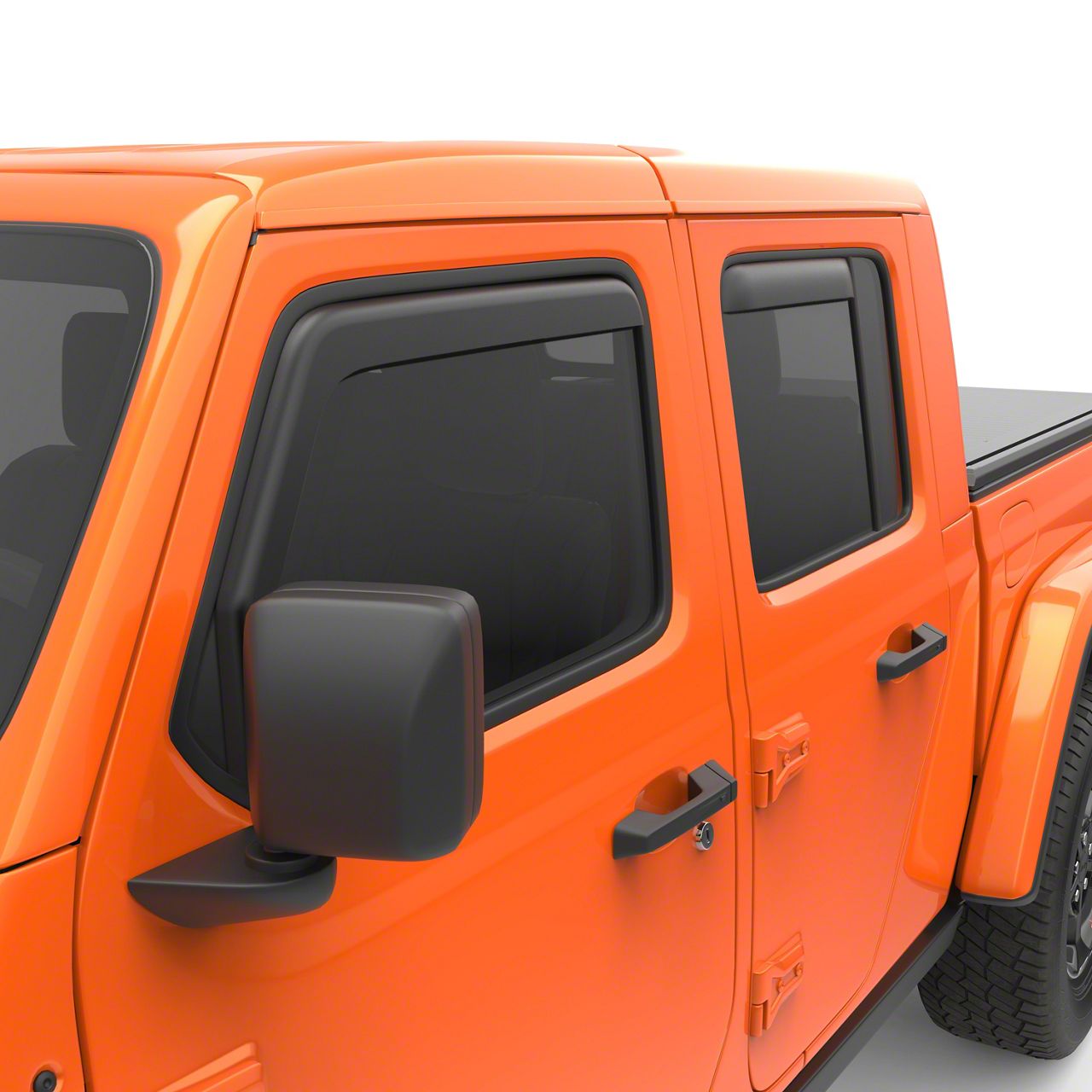 EGR Jeep Wrangler InChannel Window Visors; Front and Rear; Matte Black