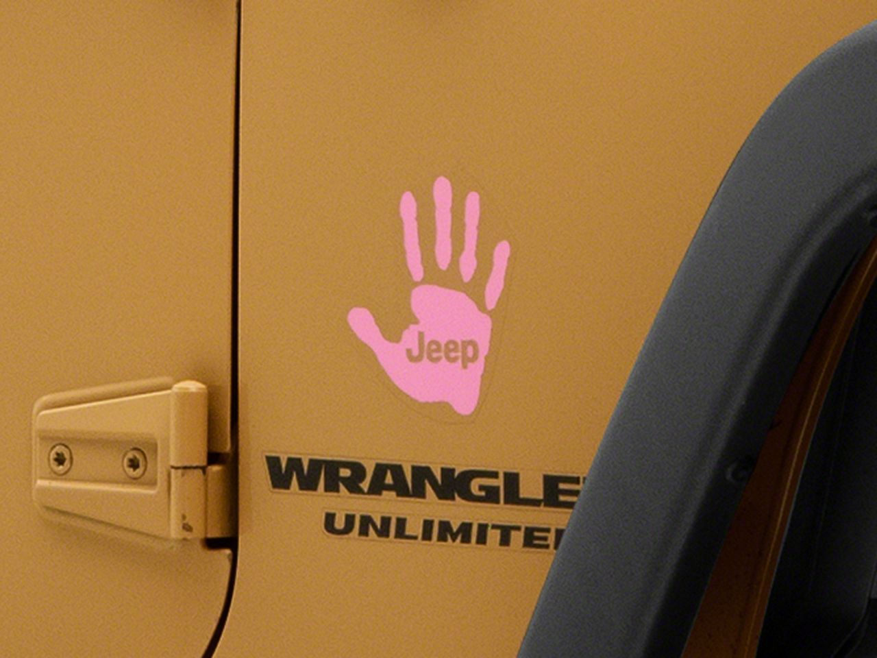 Officially Licensed Jeep Jeep Wave Decal; Pink (87-18 Jeep Wrangler YJ, TJ & JK)