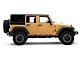 Jeep Licensed by RedRock Jeep Peace Decal; Gloss Black (87-18 Jeep Wrangler YJ, TJ & JK)