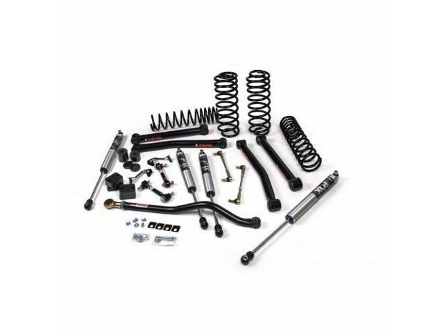 JKS Manufacturing 2.50-Inch J-Konnect Standard Rate Coil Suspension Lift Kit with FOX 2.0 Performance Series Shocks (18-24 Jeep Wrangler JL 4-Door, Excluding 4xe & Rubicon 392)