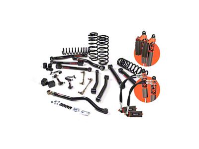 JKS Manufacturing 2.50-Inch J-Krawl Standard Rate Coil Suspension Lift Kit with FOX 3.0 Factory Race Series IBP Shocks (18-24 Jeep Wrangler JL 4-Door, Excluding 4xe & Rubicon 392)
