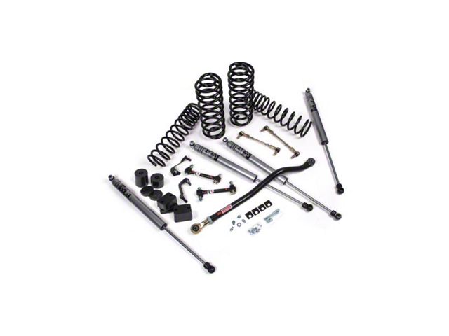 JKS Manufacturing 2.50-Inch J-Venture Standard Rate Coil Suspension Lift Kit with FOX Adventure Series Shocks (18-24 Jeep Wrangler JL 4-Door, Excluding 4xe & Rubicon 392)