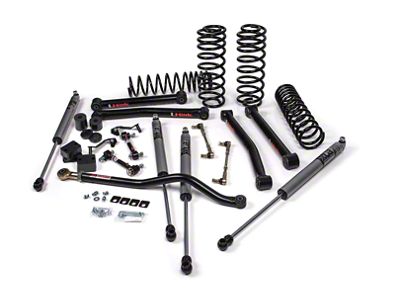 JKS Manufacturing 3.50-Inch J-Konnect Standard Rate Coil Suspension Lift Kit with FOX Adventure Series Shocks (18-24 Jeep Wrangler JL 4-Door, Excluding 4xe & Rubicon 392)