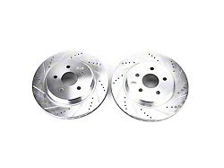 PowerStop Evolution Cross-Drilled and Slotted Rotors; Front Pair (07-24 Jeep Wrangler JK & JL w/ PowerStop Big Brake Kit)