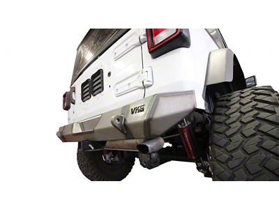 VKS Fabrication The Informant Rear Bumper; Not Pre-Drilled for Backup Sensors; Raw Steel (18-24 Jeep Wrangler JL)