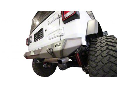 VKS Fabrication The Informant Rear Bumper; Pre-Drilled for Backup Sensors; Raw Steel (18-24 Jeep Wrangler JL)