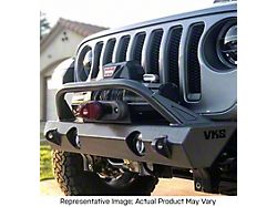 VKS Fabrication The Informant Front Bumper with Winch Hoop and Fog Light Mounts; Raw Steel (18-23 Jeep Wrangler JL)