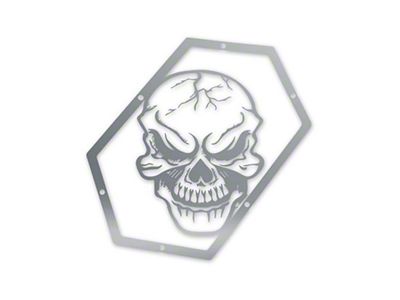 Skull Krushers Skull Fender Emblem; Bare Aluminum (07-18 Jeep Wrangler JK)