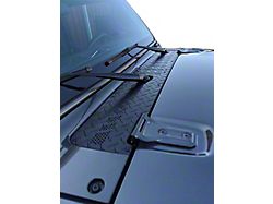 Center Cowl Cover; Black Aluminum Diamond Plate (20-23 Jeep Gladiator JT, Excluding Mojave)