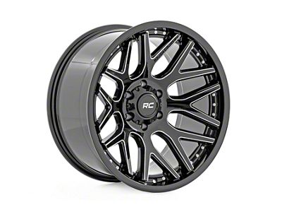 Rough Country 95 Series Gloss Black Machined Wheel; 20x10 (18-24 Jeep Wrangler JL)
