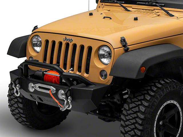 Officially Licensed Jeep Crawler Stubby Winch Front Bumper with Jeep Logo (07-18 Jeep Wrangler JK)