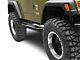 Jeep Licensed by RedRock Side Armor with Step Pads with Jeep Logo; Textured Black (87-06 Jeep Wrangler YJ & TJ, Excluding Unlimited)