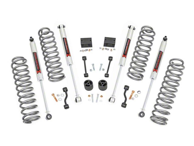 Rough Country 2.50-Inch Suspension Lift Kit with M1 Monotube Shocks (18-23 2.0L or 3.6L Jeep Wrangler JL 4-Door Rubicon)