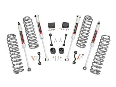 Rough Country 2.50-Inch Suspension Lift Kit with M1 Monotube Shocks (18-23 2.0L or 3.6L Jeep Wrangler JL 4-Door Rubicon, Excluding Rubicon 392)
