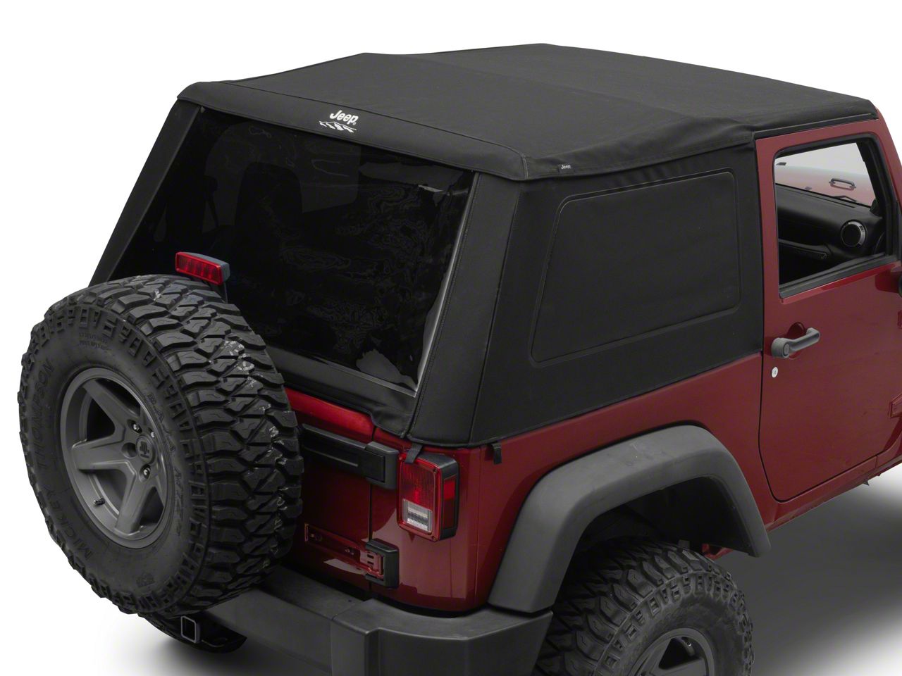 Mopar Jeep Wrangler JEEP Trektop Glide Slantback Soft Top; Black Twill ...