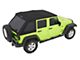 Mopar JEEP Trektop Glide Slantback Soft Top; Black Twill (07-18 Jeep Wrangler JK 4-Door)