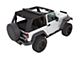 Mopar JEEP Trektop Pro Hybrid Slantback Soft Top; Black Twill (07-18 Jeep Wrangler JK 2-Door)