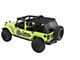 Mopar JEEP Trektop Pro Hybrid Slantback Soft Top; Black Twill (07-18 Jeep Wrangler JK 4-Door)