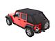 Mopar JEEP Trektop Slantback Soft Top; Black Twill (07-18 Jeep Wrangler JK 4-Door)