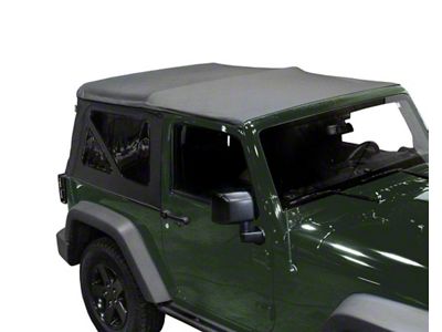 King 4WD Premium Replacement Soft Top with Tinted Windows; Black Diamond (07-09 Jeep Wrangler JK 2-Door)