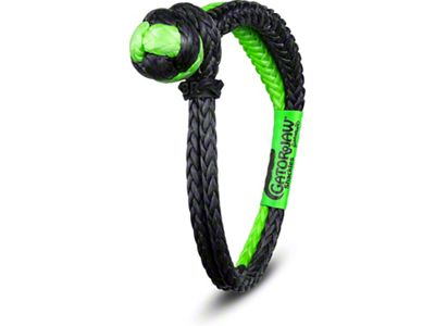 Bubba Rope 3/8-Inch NexGen Gator-Jaw Synthetic Soft Shackle; Green/Black