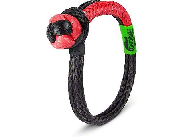 Bubba Rope 3/8-Inch NexGen Gator-Jaw Synthetic Soft Shackle; Red/Black