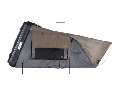 Overland Vehicle Systems Bushveld II Hard Shell Roof Top Tent (Universal; Some Adaptation May Be Required)