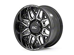 Rough Country One-Piece Series 86 Gloss Black Milled Wheel; 20x10 (18-23 Jeep Wrangler JL)