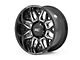 Rough Country 86 Series Gloss Black Milled Wheel; 20x10 (07-18 Jeep Wrangler JK)