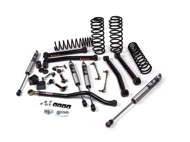 JKS Manufacturing 2.50-Inch J-Konnect Heavy Duty Rate Coil Suspension Lift Kit with FOX Adventure Series Shocks (18-24 Jeep Wrangler JL 4-Door, Excluding 4xe & Rubicon 392)