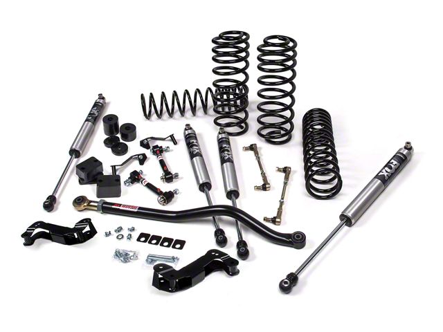 JKS Manufacturing 2.50-Inch J-Kontrol Heavy Duty Rate Coil Suspension Lift Kit with FOX 2.0 Performance Series Shocks (18-24 Jeep Wrangler JL 4-Door, Excluding 4xe & Rubicon 392)