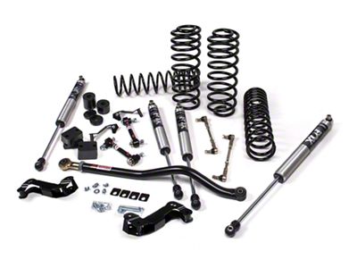 JKS Manufacturing 2.50-Inch J-Kontrol Heavy Duty Rate Coil Suspension Lift Kit with Shock Relocation Brackets (18-24 Jeep Wrangler JL 4-Door, Excluding 4xe & Rubicon 392)