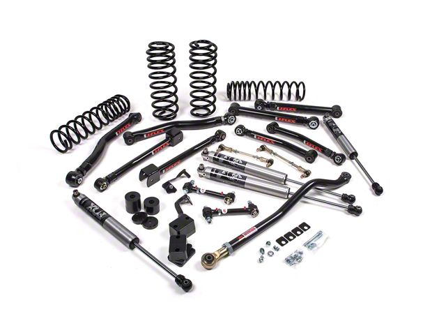 JKS Manufacturing 2.50-Inch J-Krawl Heavy Duty Rate Coil Suspension Lift Kit with FOX 2.5 Performance Elite Series Shocks (18-24 Jeep Wrangler JL 4-Door, Excluding 4xe & Rubicon 392)