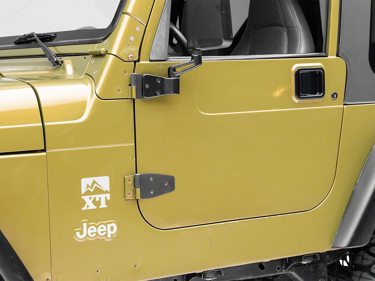 Smittybilt Half Full Door Hinges Black 87 06 Jeep Wrangler Yj Tj W Half Steel Doors 00 06 Jeep Wrangler Tj W Full Steel Doors