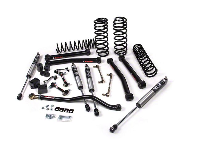 JKS Manufacturing 3.50-Inch J-Konnect Heavy Duty Rate Coil Suspension Lift Kit with FOX 2.0 Performance Series Shocks (18-24 Jeep Wrangler JL 4-Door, Excluding 4xe & Rubicon 392)