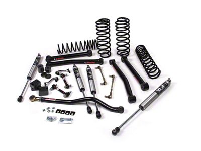 JKS Manufacturing 3.50-Inch J-Konnect Heavy Duty Rate Coil Suspension Lift Kit with FOX 2.0 Performance Series Shocks (18-23 Jeep Wrangler JL 4-Door, Excluding 4xe & Rubicon 392)