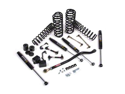 JKS Manufacturing 3.50-Inch J-Venture Heavy Duty Rate Coil Suspension Lift Kit with FOX Adventure Series Shocks (18-24 Jeep Wrangler JL 4-Door, Excluding 4xe & Rubicon 392)
