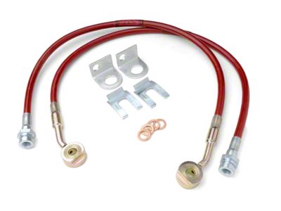 Brake Hose Kit for 1997-2006 Jeep TJ Wrangler, Incl. Left & Right Front & Rear Crown Automotive main image 1
