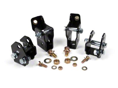 JKS Manufacturing Front and Rear Shock Extension Brackets for 0 to 2.50-Inch Lift (18-24 Jeep Wrangler JL)