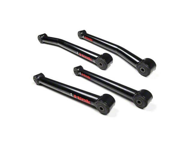 JKS Manufacturing J-Link Fixed Front and Rear Lower Control Arms for 0 to 4.50-Inch Lift (07-18 Jeep Wrangler JK)
