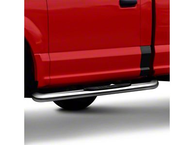 3-Inch Round Side Step Bars; Polished Stainless (07-18 Jeep Wrangler JK 2-Door)