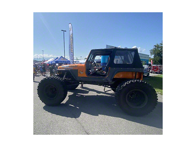 Wizard Works Offroad Comp Cut Rear Armor with Tube Flares; Bare Steel (97-06 Jeep Wrangler TJ)