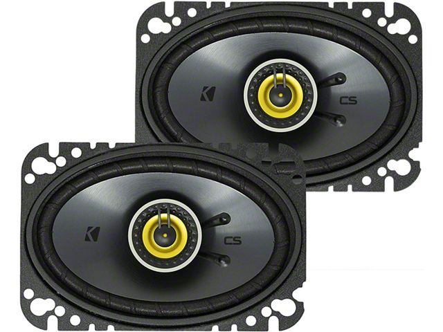 Kicker CS-Series 4x6-Inch Coaxial Speakers (86-06 Jeep Wrangler YJ & TJ)