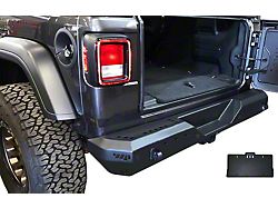 MOD Series Rear Bumper License Plate Mount; Black (18-23 Jeep Wrangler JL)