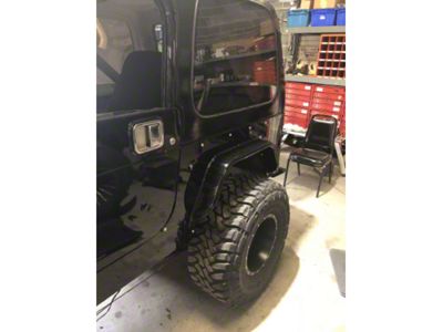 Wizard Works Offroad Rear Armor with Tube Flares; Bare Steel (97-06 Jeep Wrangler TJ, Excluding Unlimited)