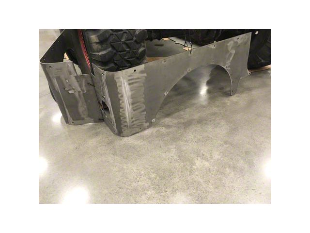 Wizard Works Offroad Rear Armor; Bare Steel (97-06 Jeep Wrangler TJ, Excluding Unlimited)